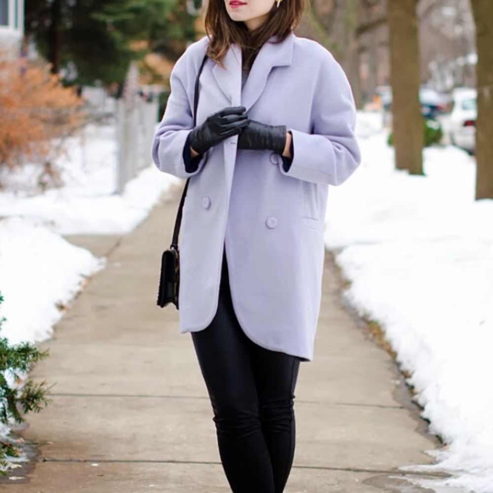 Reformation Lilac Cocoon Coat